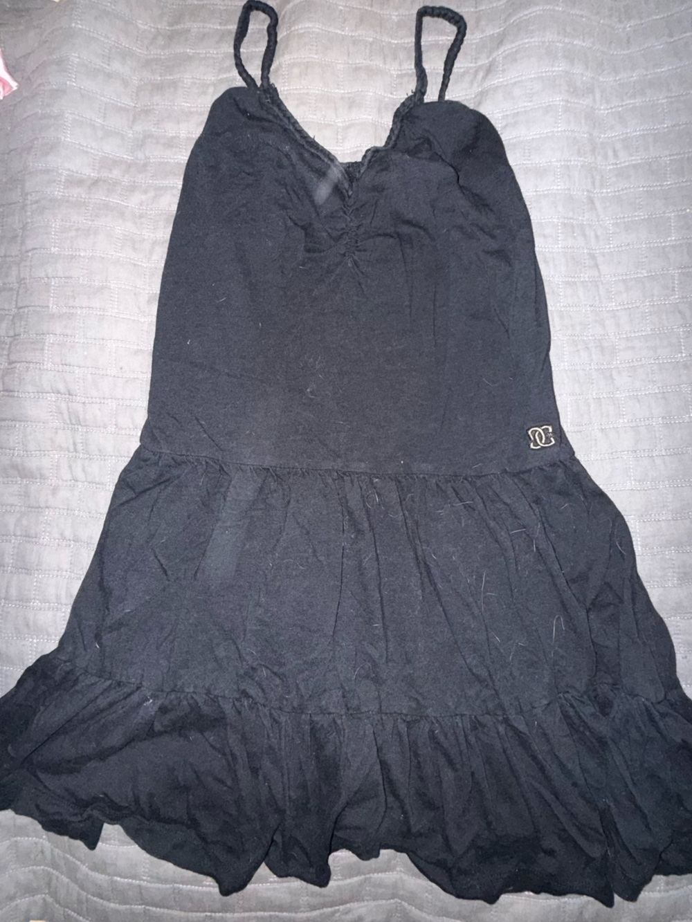 DC Black Mini Dress with Spaghetti Straps